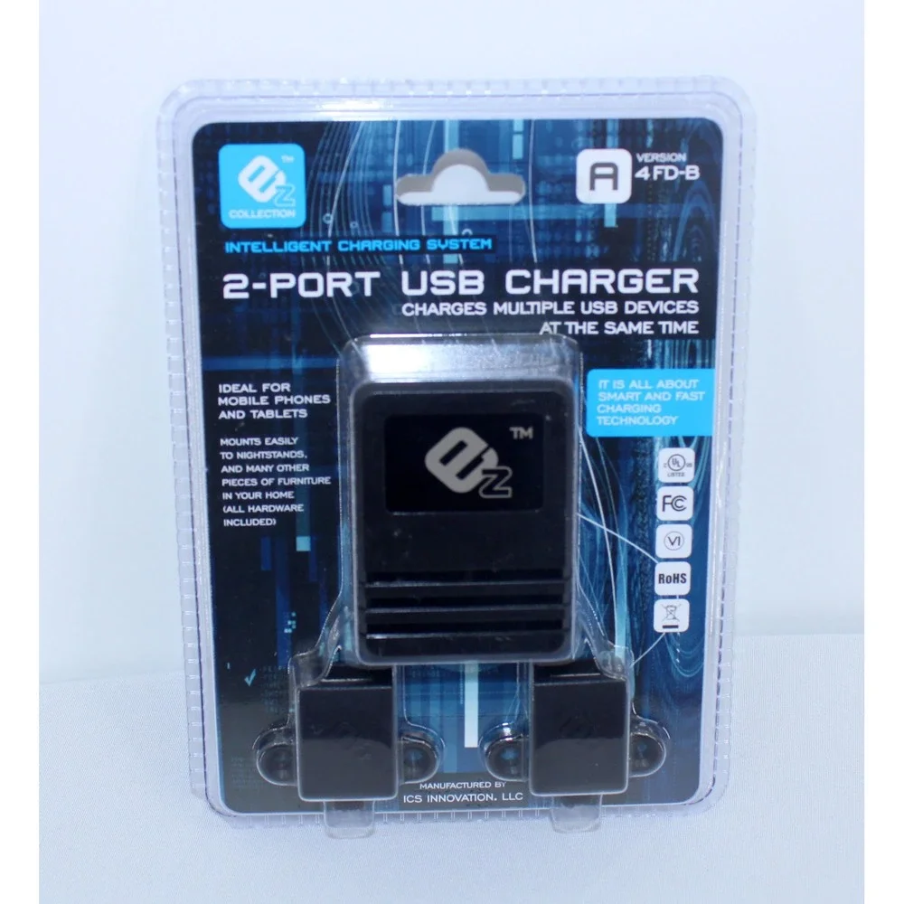 Intelligent Charging System 2 Port USB Charger for Mobile Phones Tablets